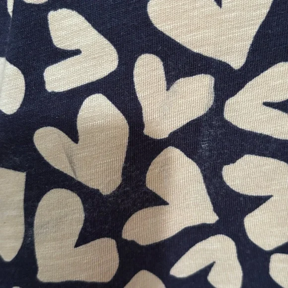 Boden Naomi Long Sleeve Jersey Dress Women’s French Navy Hearts Scattered 10 R - Picture 8 of 15